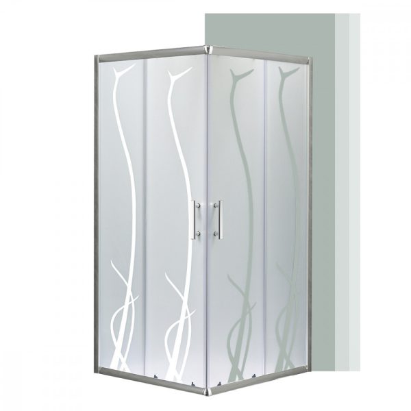 Spirit Bamboo 90x90 cm szögletes zuhanykabin, zuhanytálca nélkül - SB90A