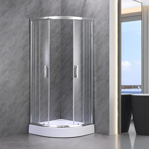 Spirit Clear 80x80 cm íves zuhanykabin zuhanytálcával - SC80S_AKI80ZT - Image 2