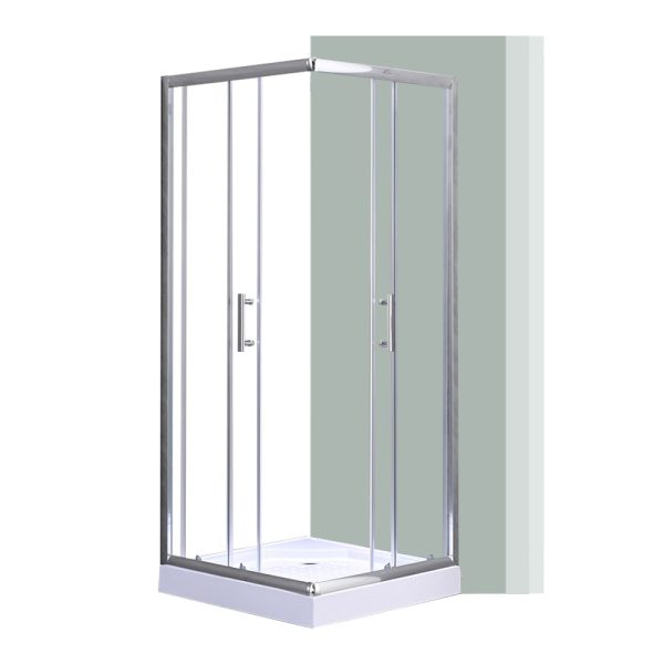 Spirit Clear 90x90 cm szögletes zuhanykabin, zuhanytálcával -SC90A_AKSZ90ZT