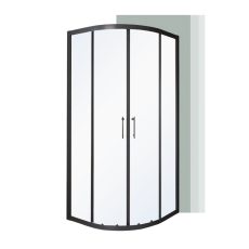 Spirit Clear 90x90 cm íves zuhanykabin zuhanytálca nélkül fekete - SC90SB