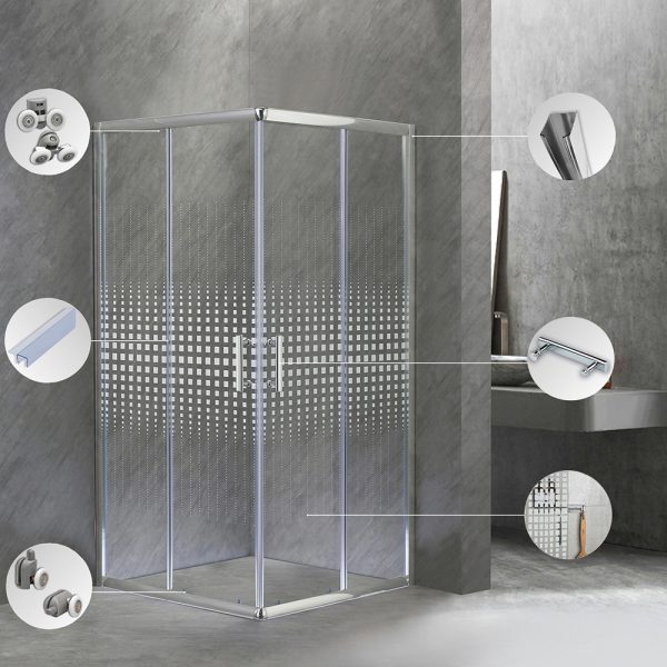 Spirit Mátrix 90x90 cm szögletes zuhanykabin zuhanytálca nélkül - SM90A - Image 4