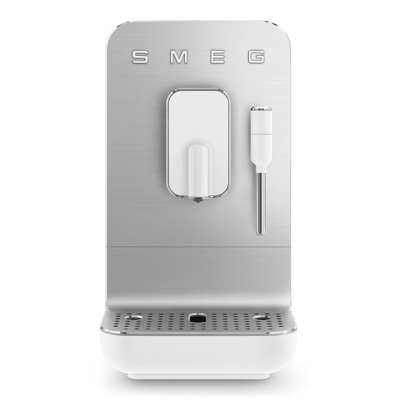 SMEG AUTOMATA KÁVÉFŐZŐ, retro, tejhabosító funkció, matt fehér - BCC12WHMEU