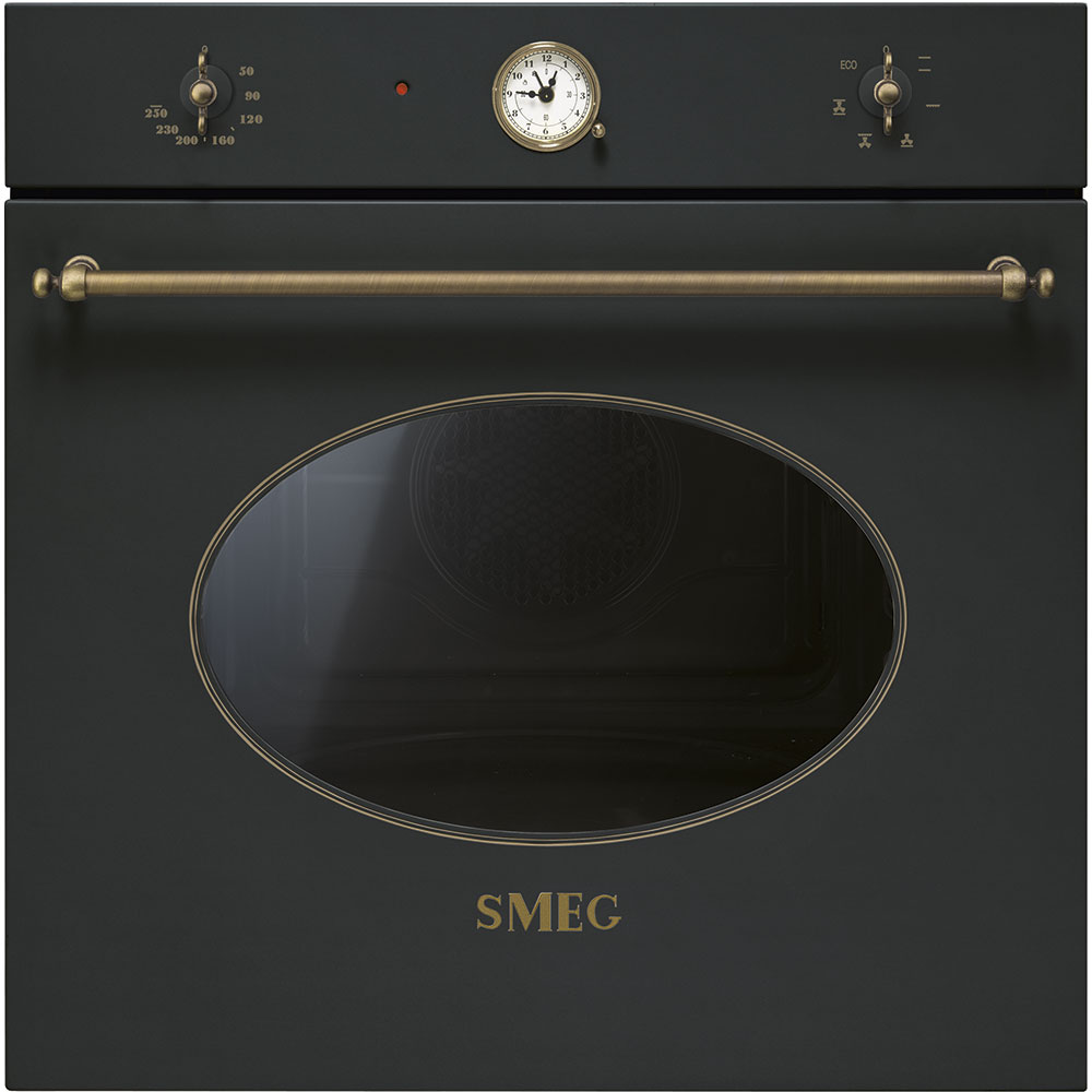 SMEG HŐLÉGKEVERÉSES SÜTŐ, Colonial design, 60 cm, analóg, antracit - SF800AO