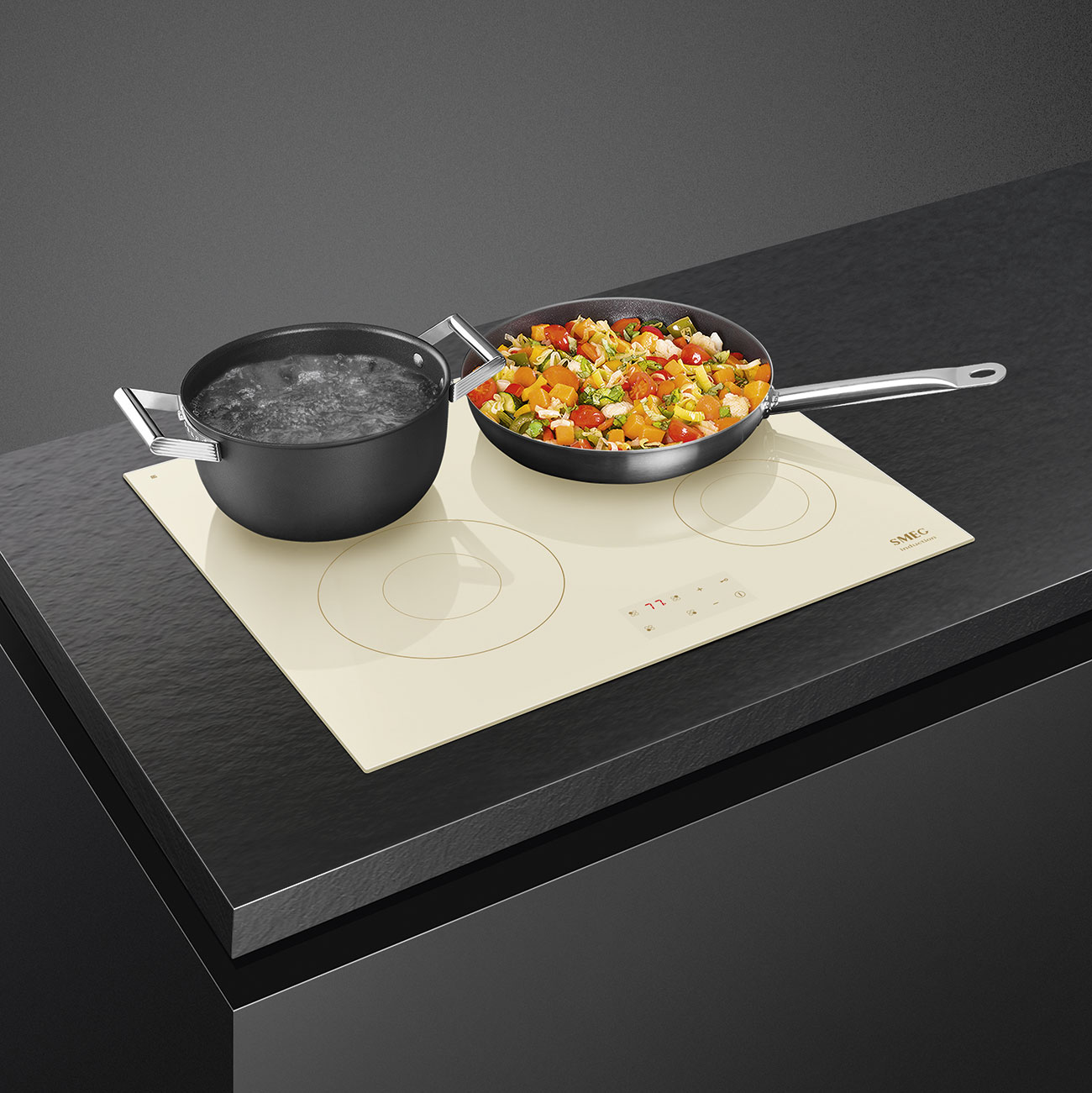 SMEG INDUKCIÓS FŐZŐLAP, Universal design, 60 cm, 4 főzőzóna, bézs - SI2641DP - Image 5