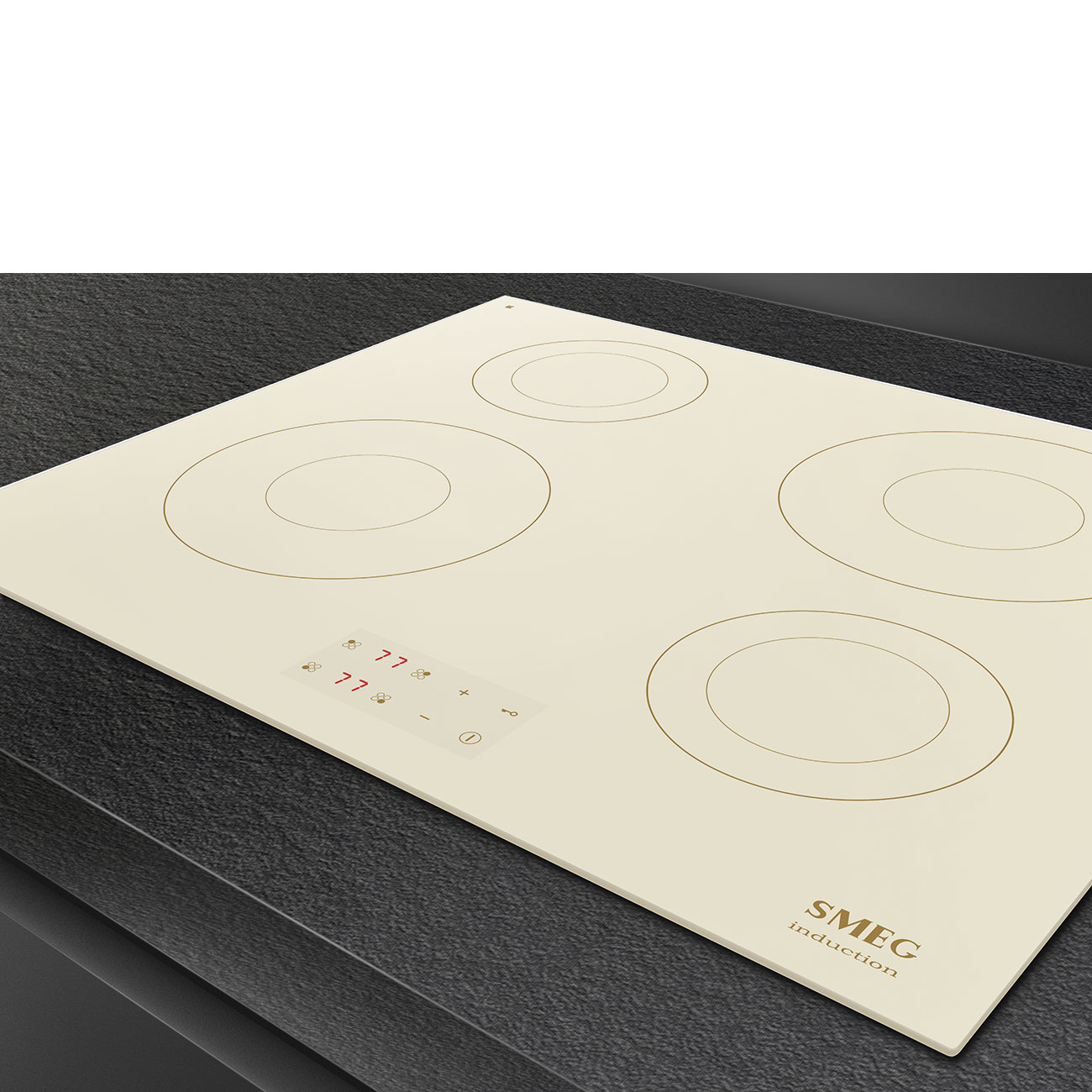 SMEG INDUKCIÓS FŐZŐLAP, Universal design, 60 cm, 4 főzőzóna, bézs - SI2641DP - Image 4