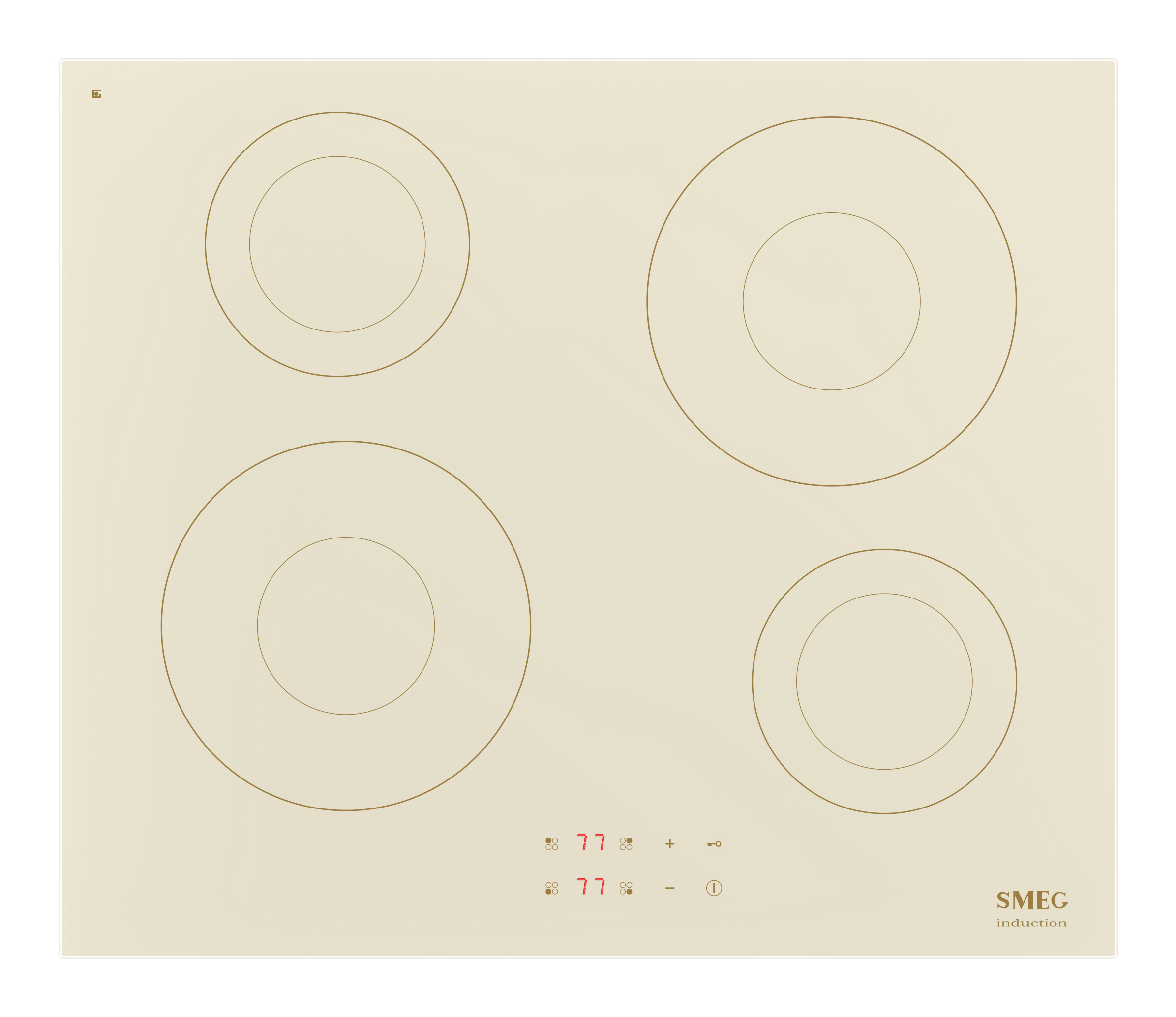 SMEG INDUKCIÓS FŐZŐLAP, Universal design, 60 cm, 4 főzőzóna, bézs - SI2641DP