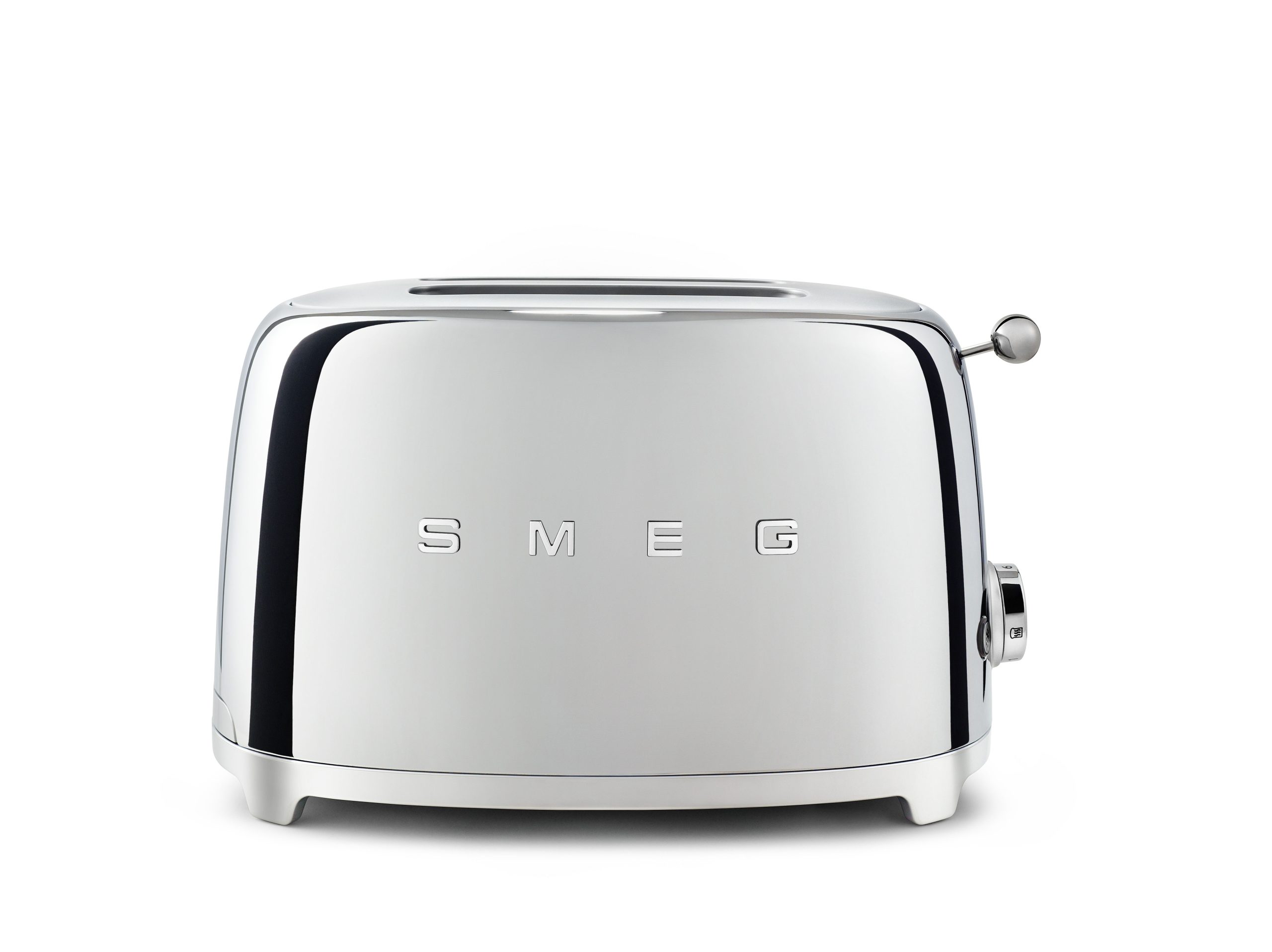 SMEG KENYÉRPIRÍTÓ, retro, 2 szeletes, fényes króm - TSF01SSEU