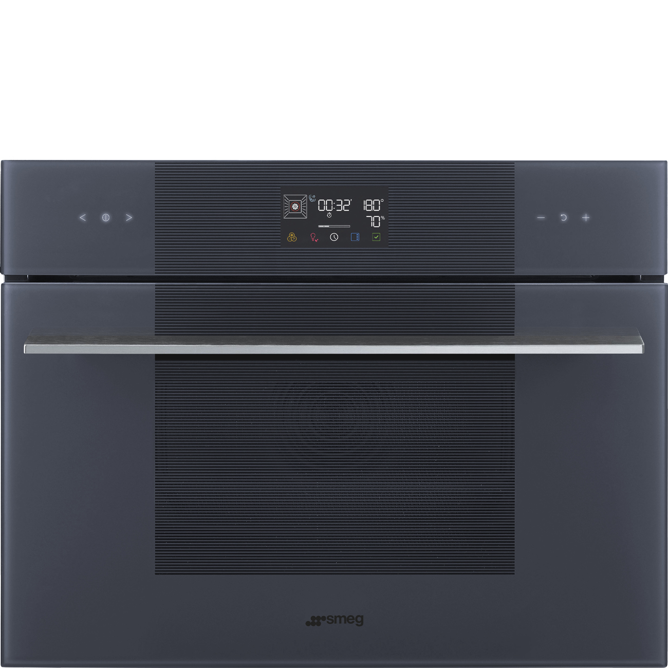 SMEG KOMPAKT KOMBINÁLT GŐZSÜTŐ, Linea design, Galileo, 45 cm, ES LCD, neptune szürke üveg - SO4102S3G