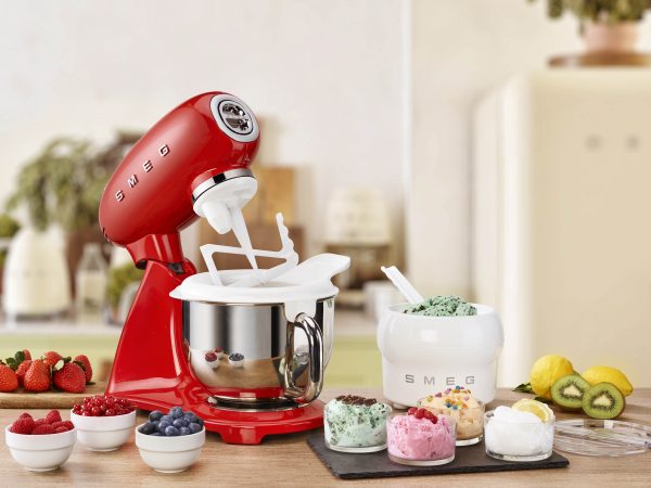 SMEG KONYHAI ROBOTGÉP, retro, piros test és talp - Image 9