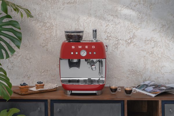 SMEG ŐRLŐVEL KOMBINÁLT ESPRESSO KÁVÉFŐZŐ, piros - Image 4