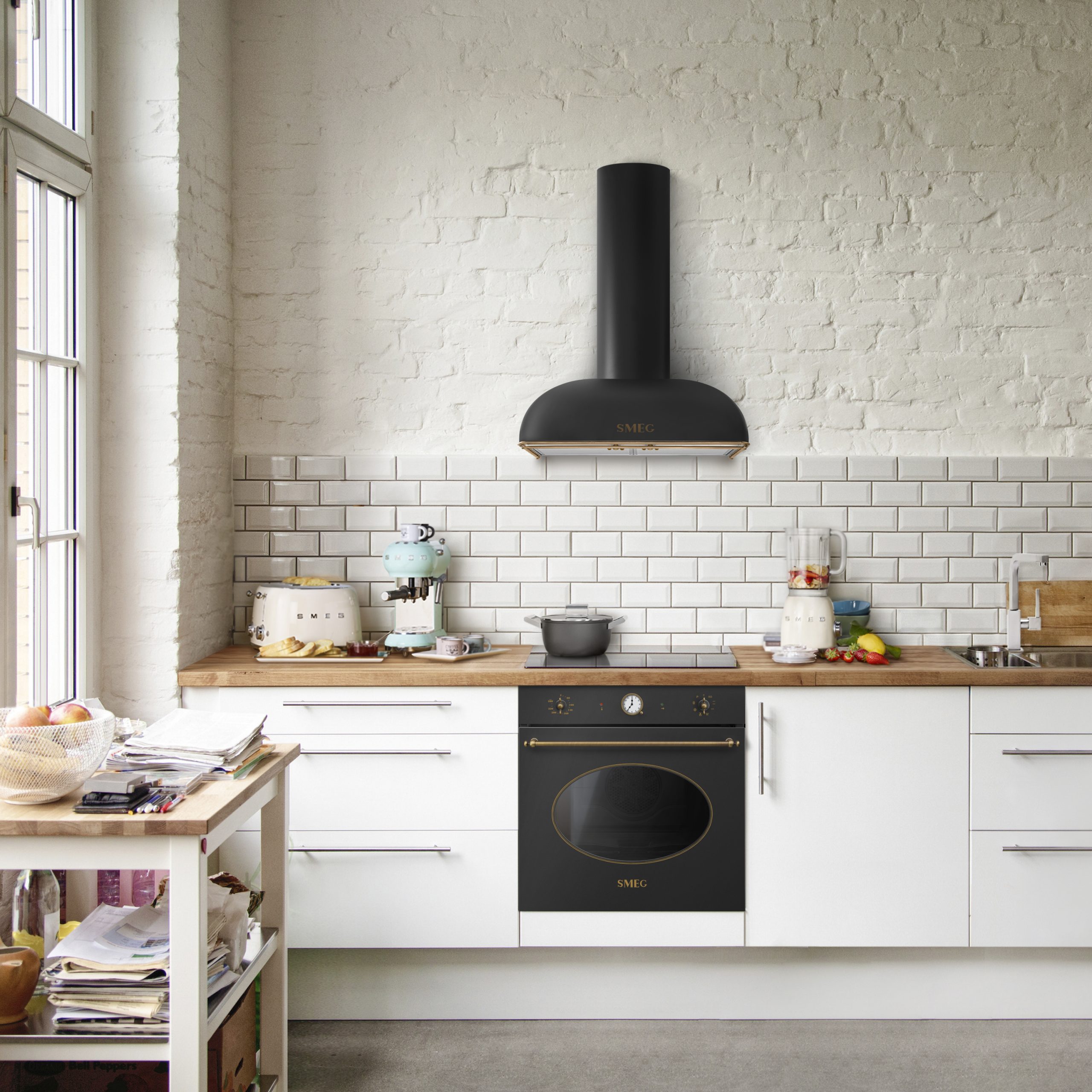 SMEG PIROLITIKUS HŐLÉGKEVERÉSES SÜTŐ, Colonial design, 60 cm, analóg, antracit - SFP805AO - Image 7