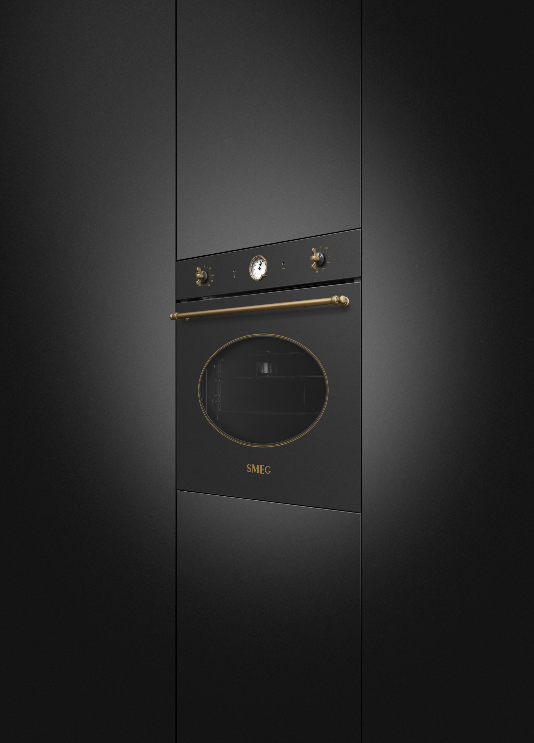 SMEG PIROLITIKUS HŐLÉGKEVERÉSES SÜTŐ, Colonial design, 60 cm, analóg, antracit - SFP805AO - Image 2