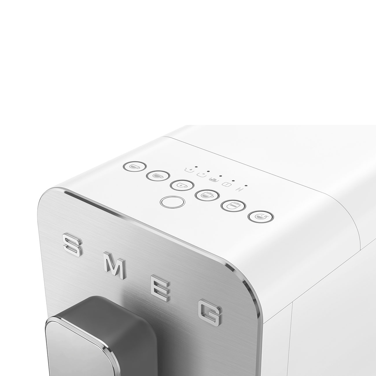 SMEG AUTOMATA KÁVÉFŐZŐ, retro, tejhabosító funkció, cappuccino/latte macchiato funkció, matt fehér - BCC13WHMEU - Image 3