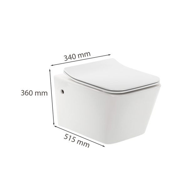 Tina fali rimless WC soft close ülőkével - Image 3