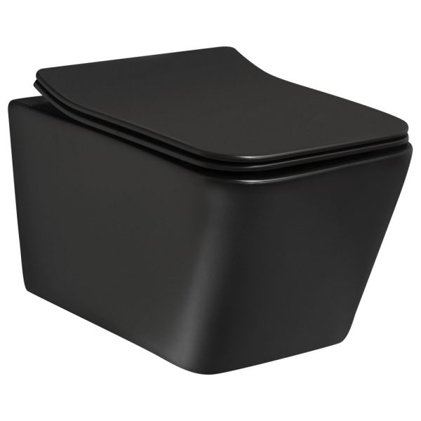 Tinos BLM fekete fali rimless WC - TINOSBLM