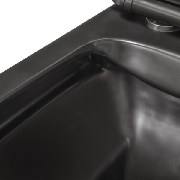 Tinos BLM fekete fali rimless WC - TINOSBLM - Image 4