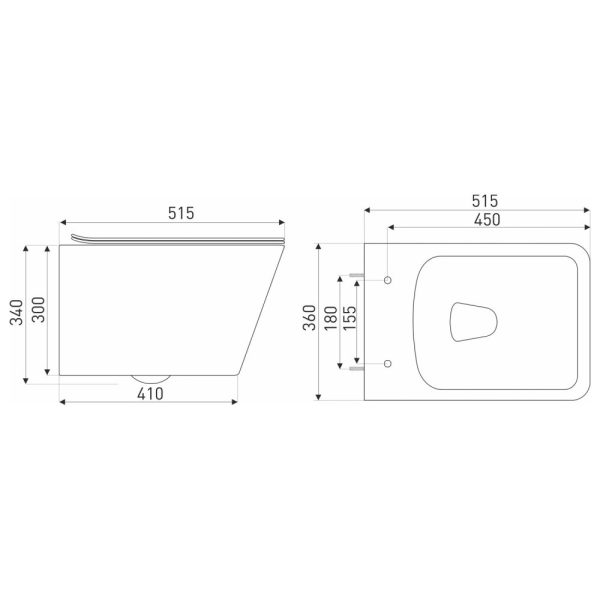Tinos fali rimless WC - Image 3