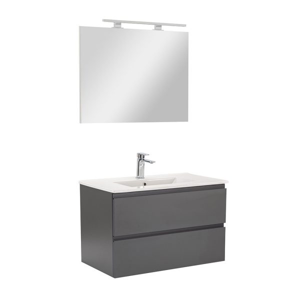 Vario Pull 80 komplett fürdőszoba bútor antracit-antracit - Vario059-k