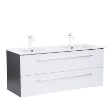 Vario Clam 120 alsó szekrény mosdóval antracit-fehér szín - Vario139
