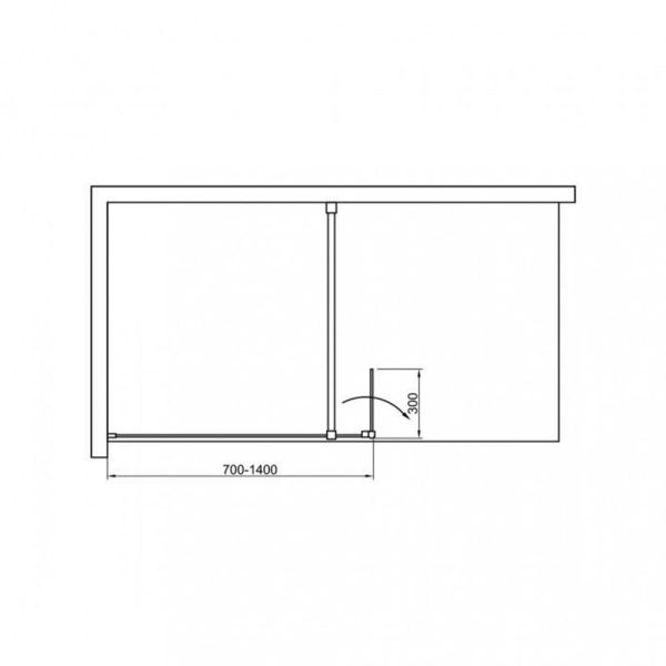 Walker 100x195 cm Walk in zuhanyfal - Image 6