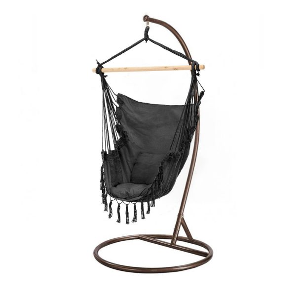 Puerto függőszék állvánnyal fekete-barna - WST-02-Black_SW-007-STBR