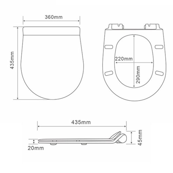 Ride fali, rimless WC soft close ülőkével - Image 4