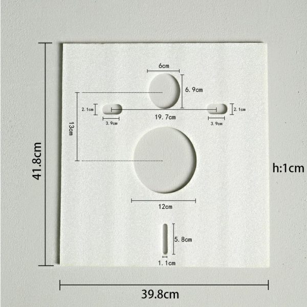 Zajszigetelő fali wc-hez és bidé-hez 39x42x1 cm - Image 4