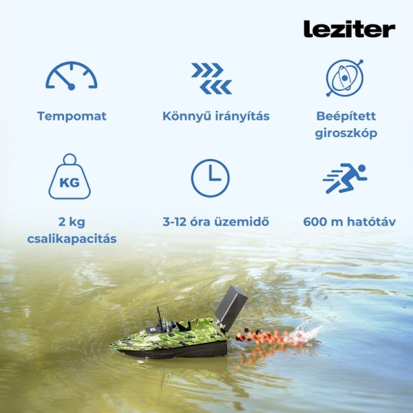 Etetőhajó X1 hátrakidobós terepmintás zöld - X1-HK-TZ-G0 - Image 4