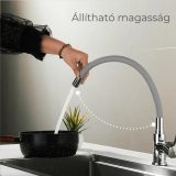 Corin álló mosogató csaptelep flexibilis kifolyócsővel szürke - Image 3