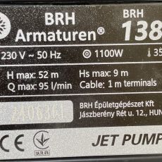 BRH JET típusú, önfelszívó locsolószivattyú, telj.: 1100W, csatl.:5/4'-1' - Image 2