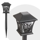 Globiz Leszúrható szolár lámpa pillangó fekete 9x9x25 Cm - Image 3