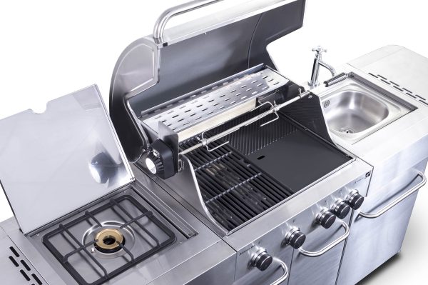 G21 Arizona gázgrill, BBQ Premium Line konyha 6 égőfej + ajándék nyomáscsökkentő - Image 2