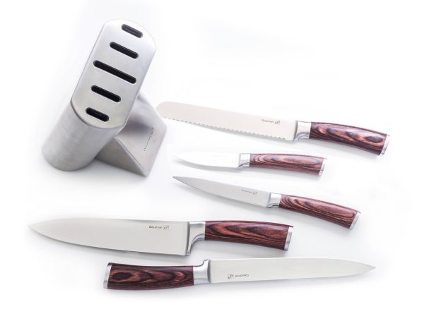 G21 Gourmet Steely 5 db-os kés szett + rozsdamentes acél tartóval - Image 8