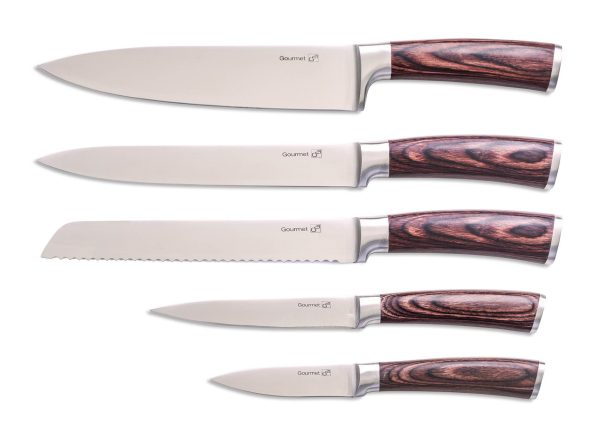 G21 Gourmet Steely 5 db-os kés szett + rozsdamentes acél tartóval - Image 9