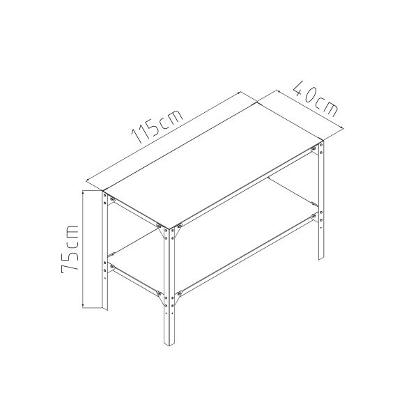 G21 Fémpolc  115x40 cm a kerti házakhoz és üvegházakhoz - Image 3