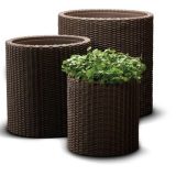 Keter Cylinder M virágcserép, barna - Image 3
