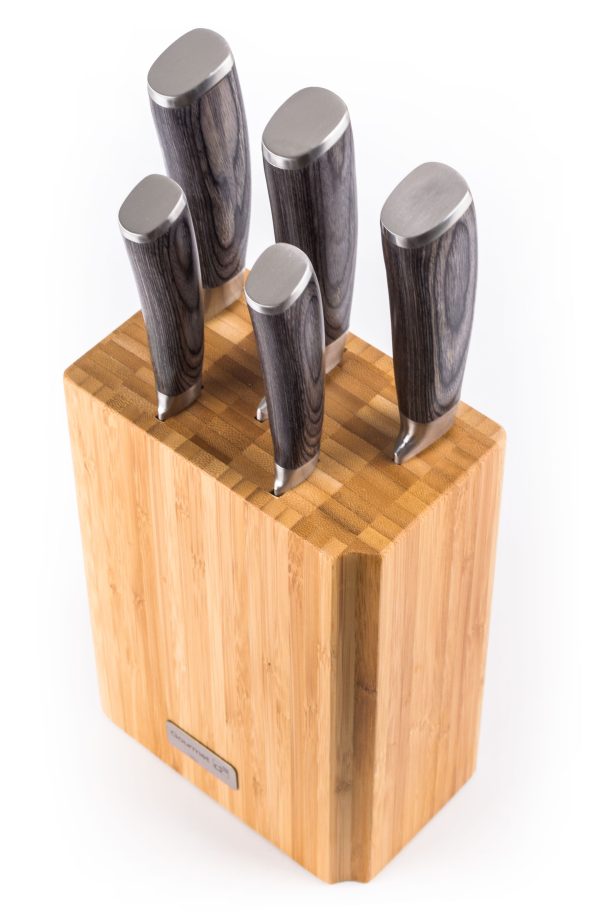 Késkészlet G21 Gourmet Stone 5 db + bambusz késtartó - Image 3