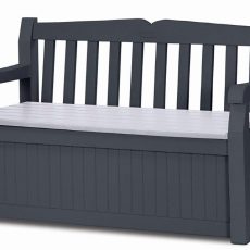 Keter Eden Garden Bench 265L kerti pad, szürke