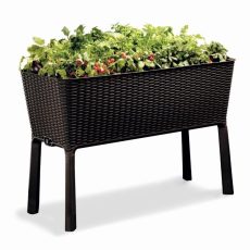 Keter Easy grow műrattan virágláda (magaságyás) - whiskey barna