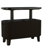 Keter Bevy Bar Cool kerti asztal, barna rattan - Image 2