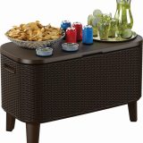 Keter Bevy Bar Cool kerti asztal, barna rattan - Image 3