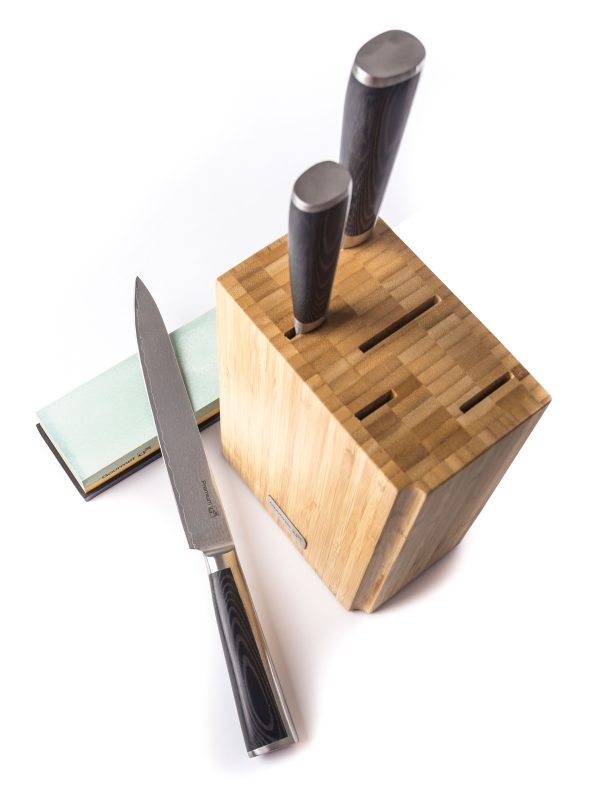 Késkészlet G21 Gourmet Premium 3 db bambusz késtartóban + csiszolókő - Image 2
