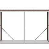 G21 WOH 682 tüzifa tároló - 302 x 119 cm, barna - Image 2