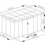 G21 GRAH 700 kerti tároló - 340 x 206 cm, antracit - Image 6
