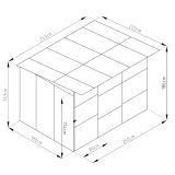 G21 KEN 572 kutyaketrec - 260 x 220 cm, szürke - Image 3