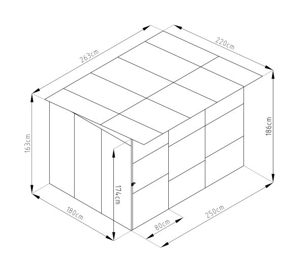 G21 KEN 572 kutyaketrec - 260 x 220 cm, szürke - Image 3