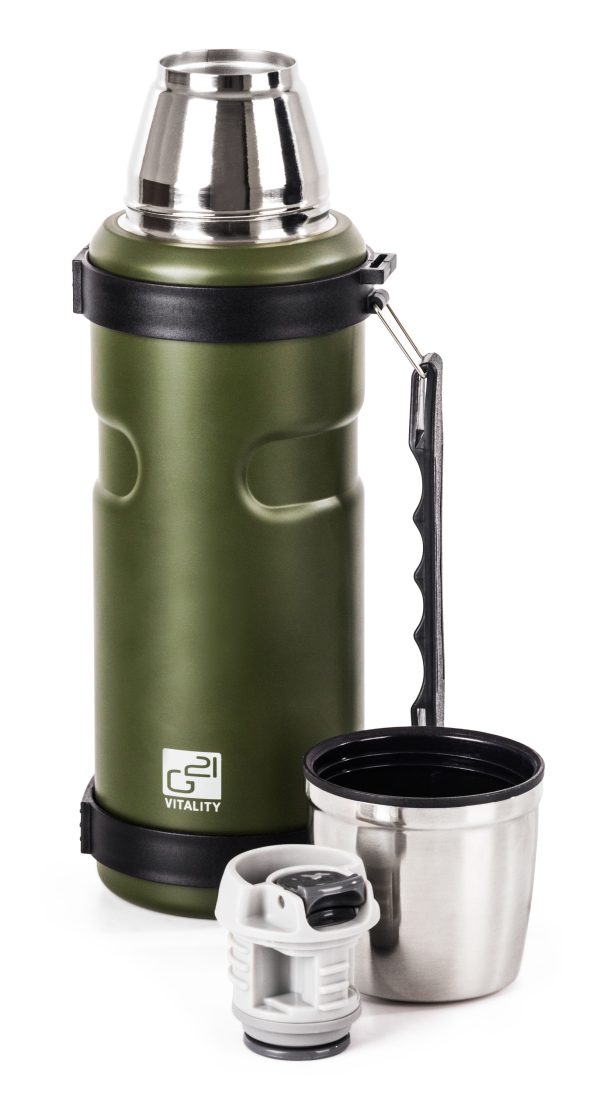 G21 ivópalack, 1000 ml, khaki zöld, fogantyúval - Image 2