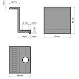 G21 napelem leszorító szélső fekete, 35 mm-es panelhez - Image 3