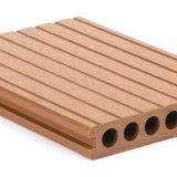 G21 kültéri burkolólap 2,5 x 14,8 x 400 cm, Light Wood kerek lyukakkal, WPC - Image 2