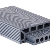G21 kültéri burkolólap 2,5 x 14,8 x 400 cm, Silver Wood kerek lyukakkal, WPC - Image 6